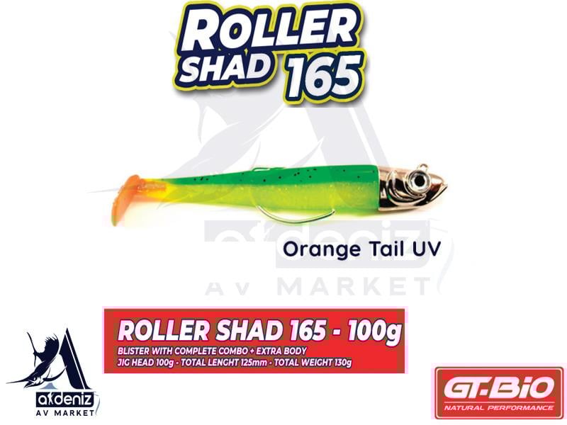 GT-BİO Roller Shad 165 Combo + Body 16,5 cm 100 gr Silikon Balık # Orange Tail UVGT-BİO