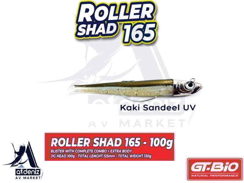 GT-BİO Roller Shad 165 Combo + Body 16,5 cm 100 gr Silikon Balık # Kaki Sandeel UVGT-BİO