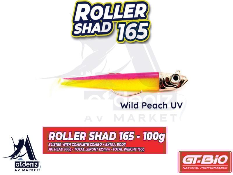 GT-BİO Roller Shad 165 Combo + Body 16,5 cm 100 gr Silikon Balık # Wild Peach UVGT-BİO