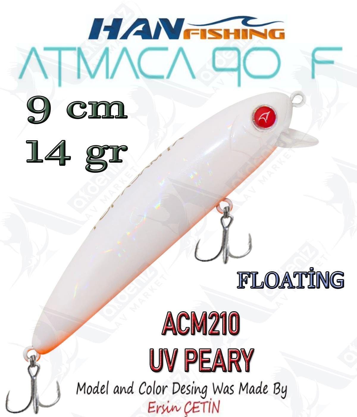 Hanfish Atmaca 90F 9 cm 14 gr ACM210 UV Peary.HAN FİSHİNG