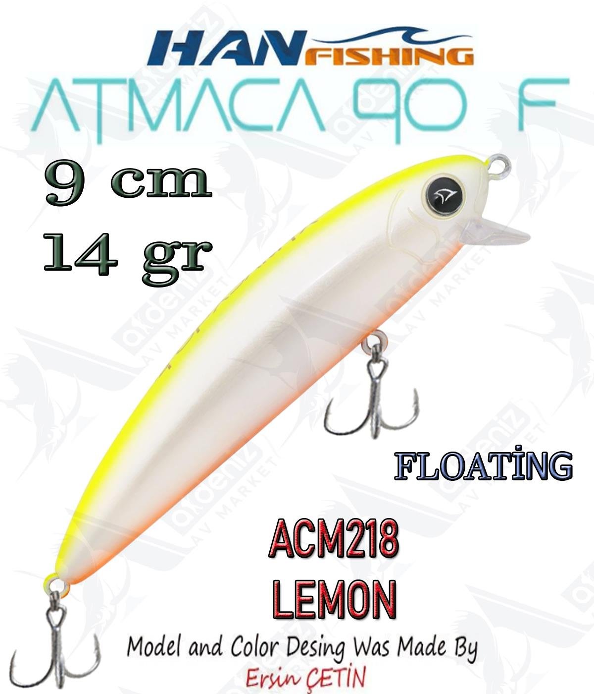 Hanfish Atmaca 90F 9 cm 14 gr ACM218 LEMON.HAN FİSHİNG