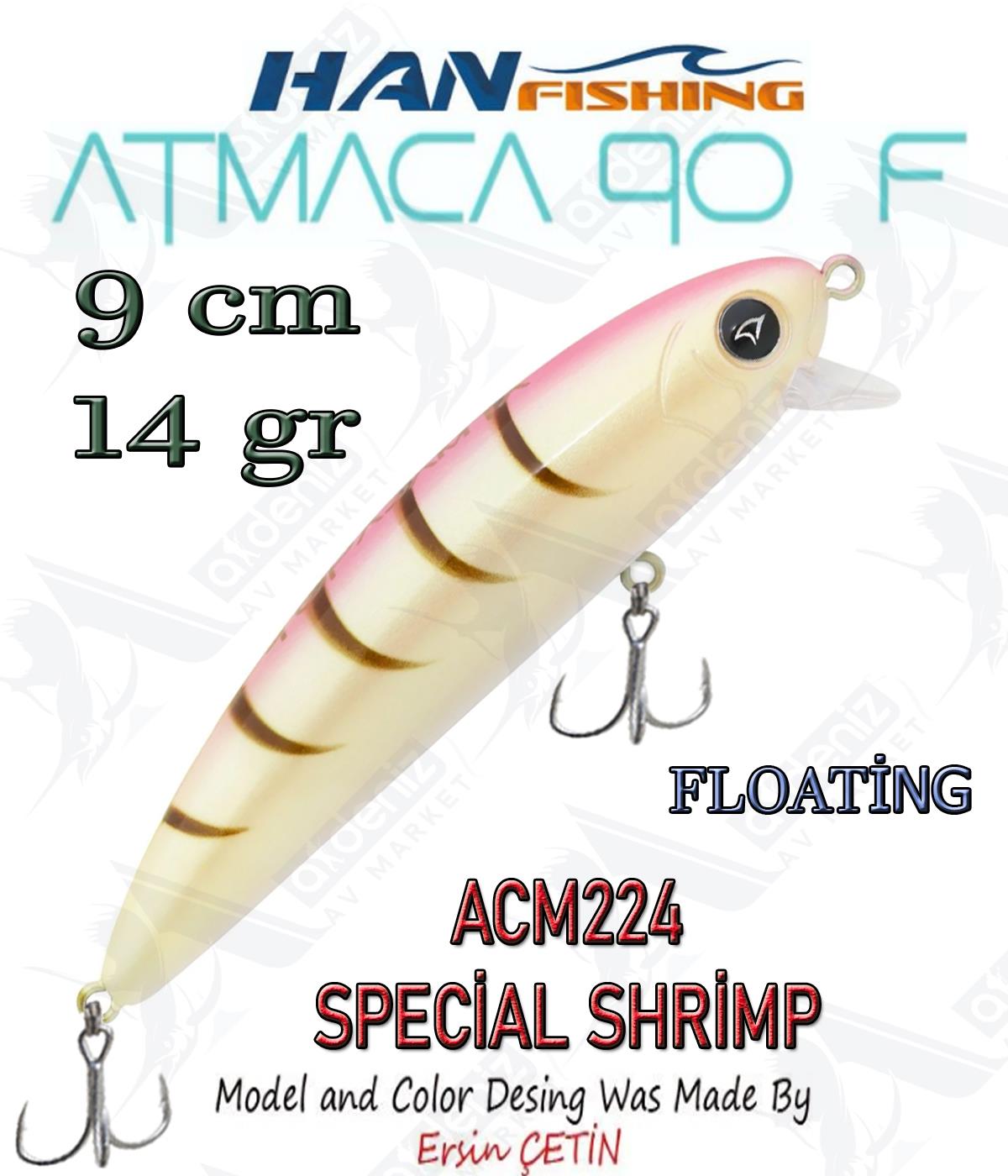Hanfish Atmaca 90F 9 cm 14 gr ACM224 SPECİAL SHRİMP.HAN FİSHİNG