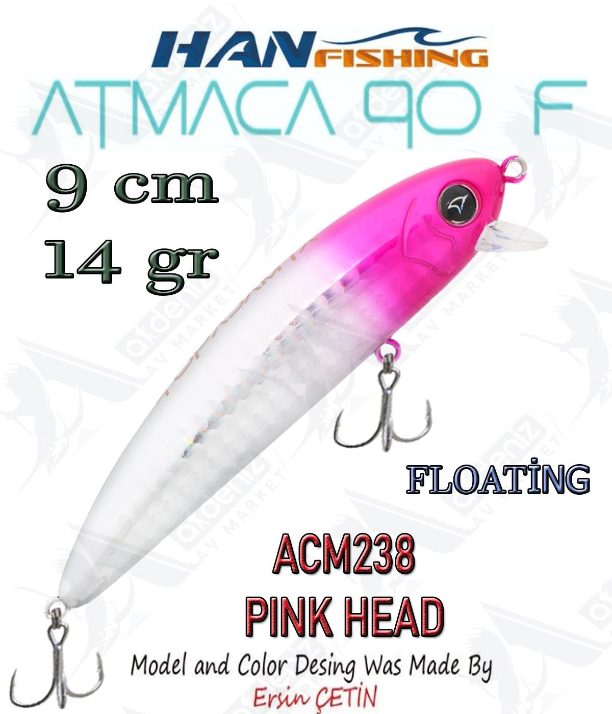 Hanfish Atmaca 90F 9 cm 14 gr ACM238 Pink Head.HAN FİSHİNG