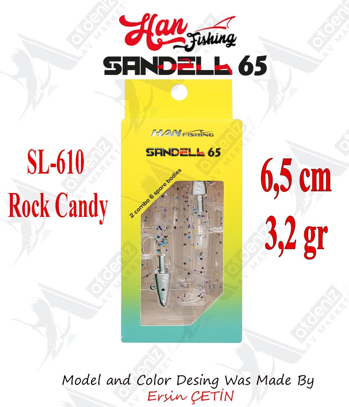 Hanfish Sandeel Silikon 65 mm #SL-610 Rock CandyHAN FİSHİNG