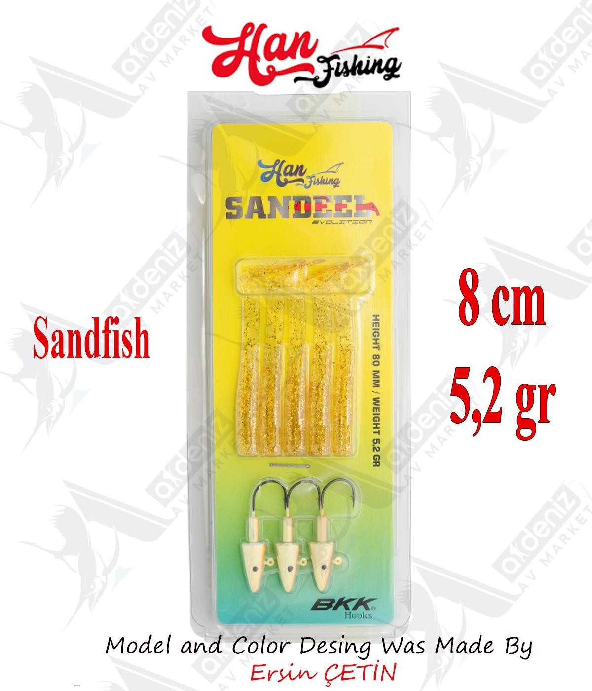 Hanfish Sandeel Silikon 80 mm #SL-810 SandfishHAN FİSHİNG