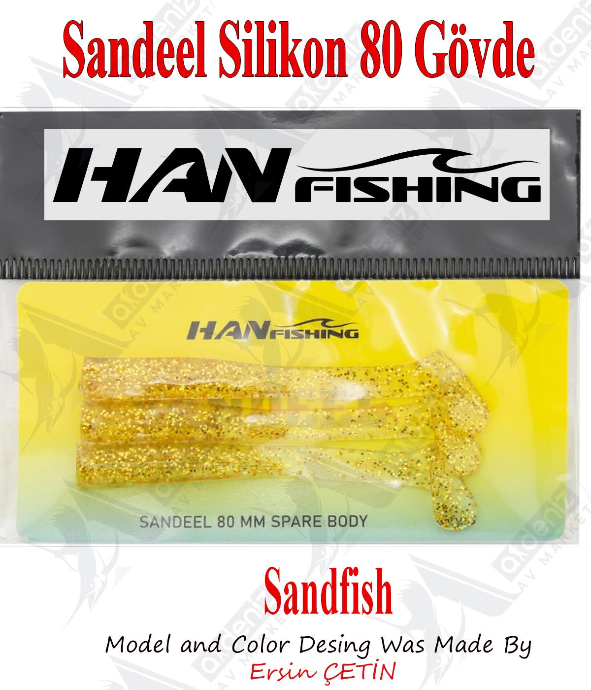 Hanfish Sandeel Silikon 80 mm Yedek Gövde SB-2040 SandfishHAN FİSHİNG