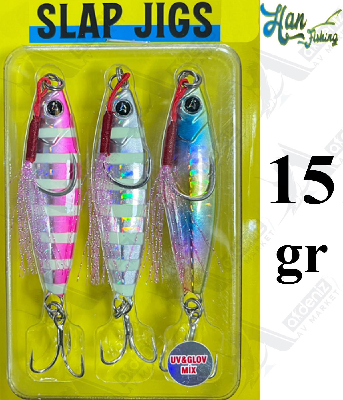 Hanfish Slap Jigs 15Gr  #Uv&Glow MixHAN FİSHİNG