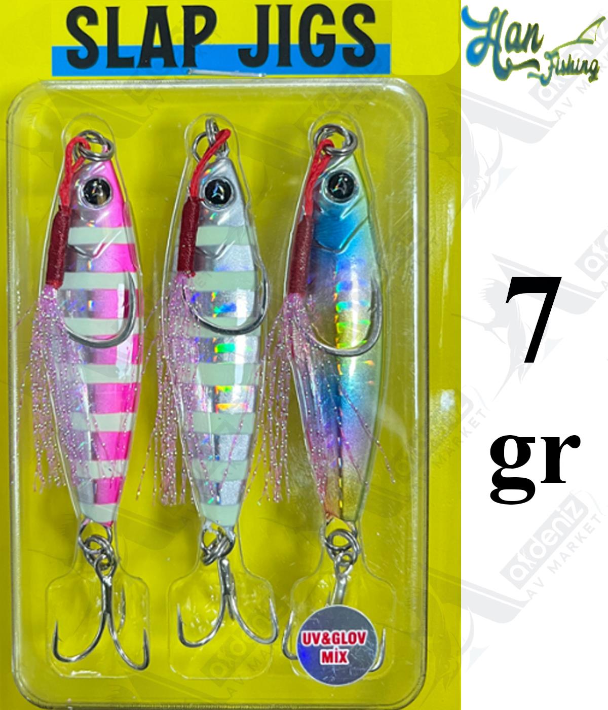 Hanfish Slap Jigs 7Gr  #Uv&Glow MixHAN FİSHİNG