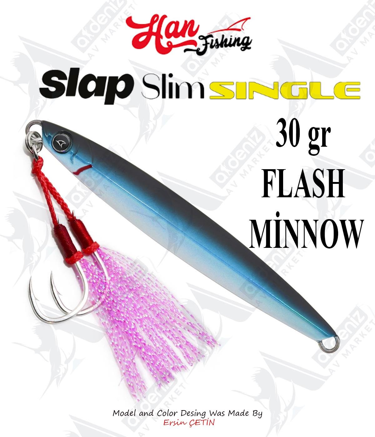 Hanfish Slap Slim Single Jigs 30 gr #Flash MinnowHAN FİSHİNG