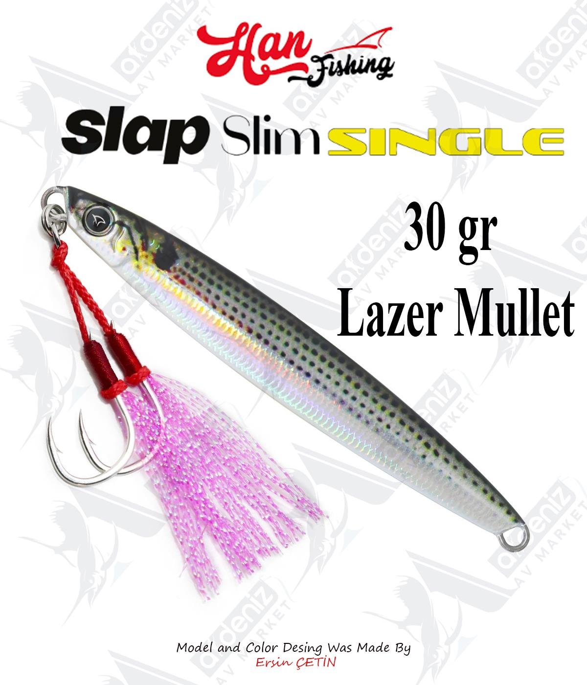 Hanfish Slap Slim Single Jigs 30 gr #Lazer MulletHAN FİSHİNG