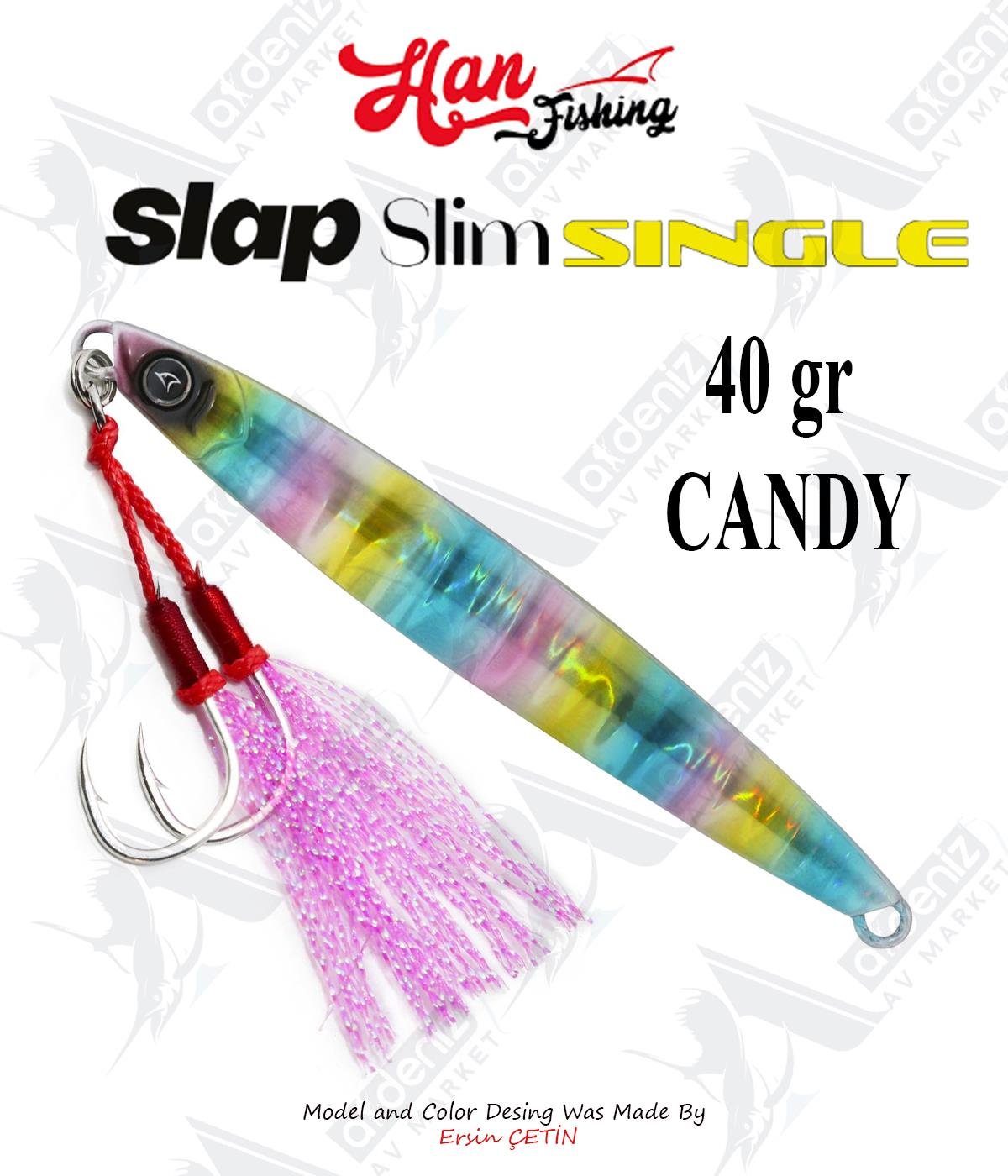 Hanfish Slap Slim Single Jigs 40 gr #CandyHAN FİSHİNG