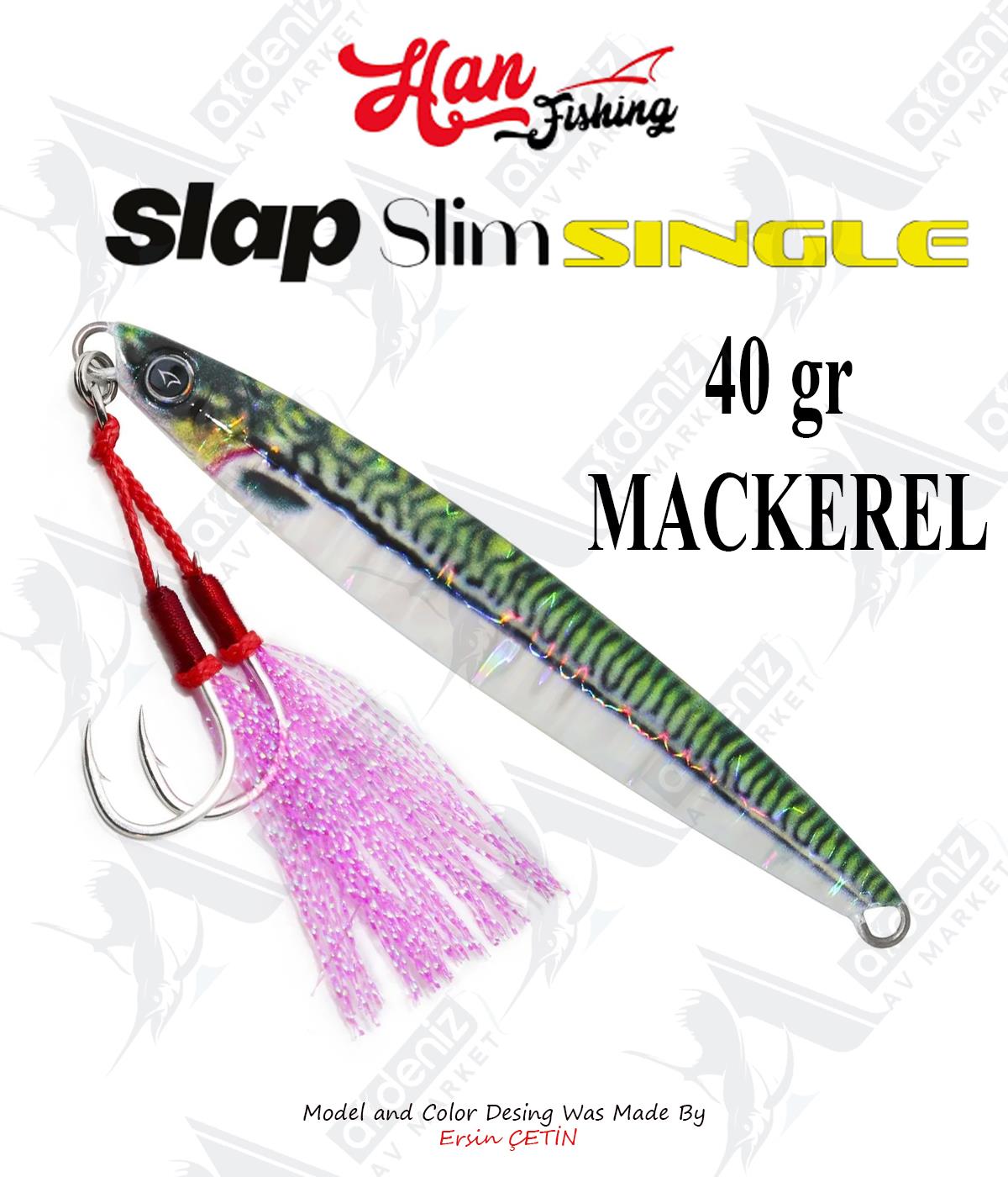 Hanfish Slap Slim Single Jigs 40 gr #MackerelHAN FİSHİNG