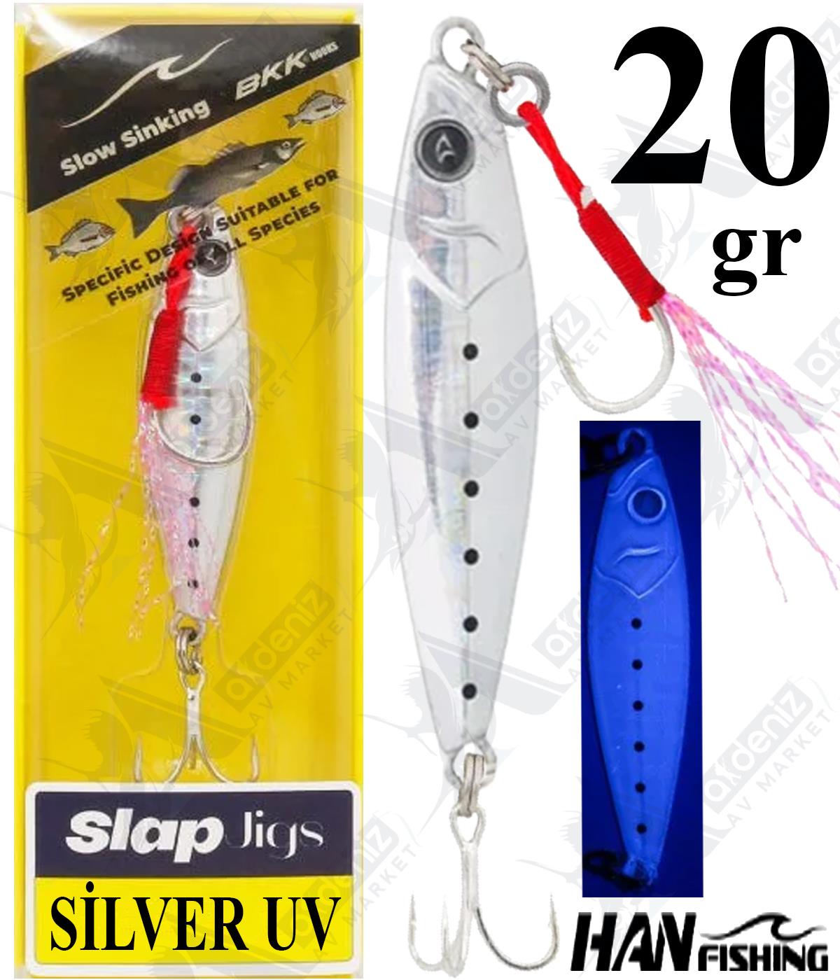 HanFish Slap Special Silver UV 20 Gr Metal Jig Sahte YemHAN FİSHİNG