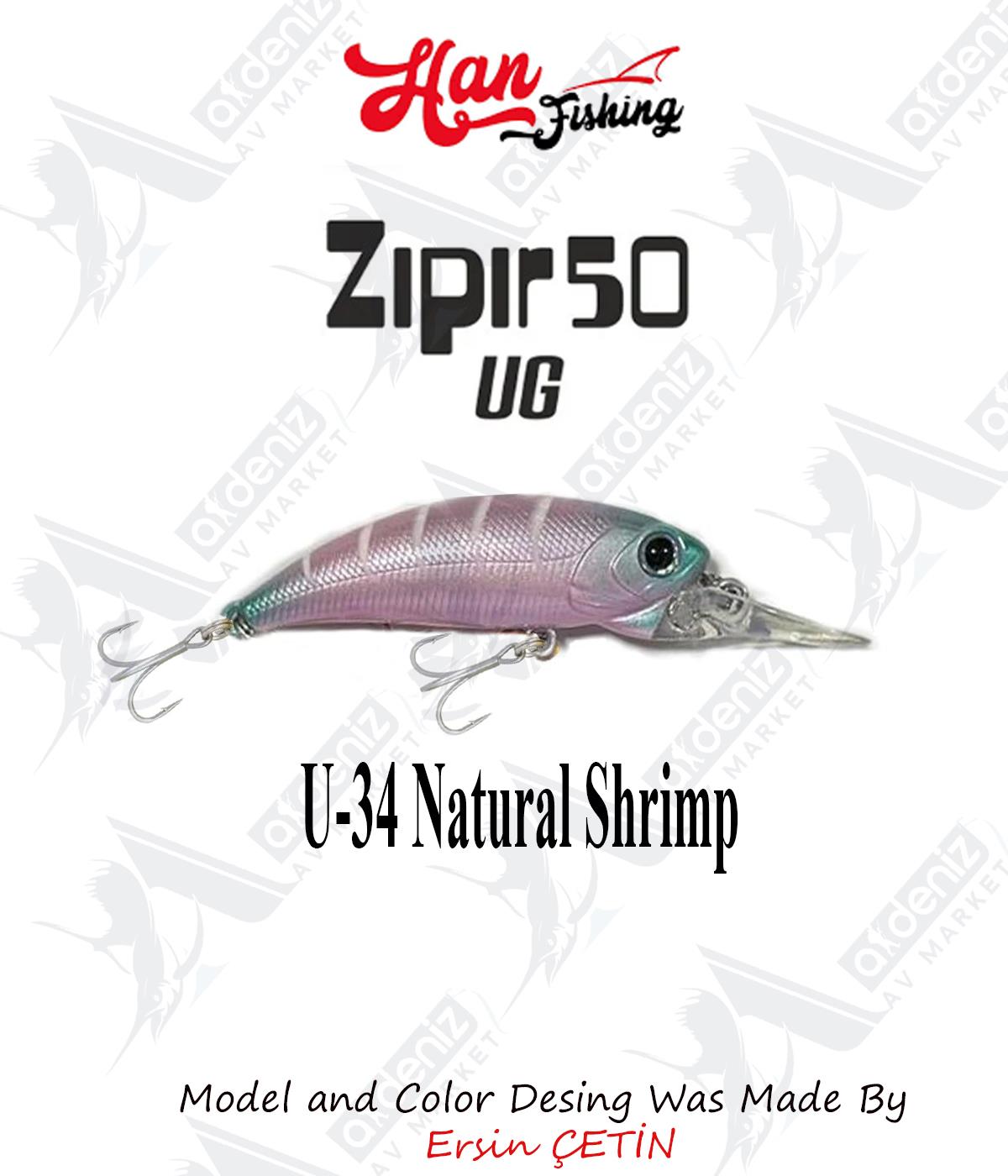 Hanfish Zıpır Uzun Gaga U-34 Natural ShrimpHAN FİSHİNG