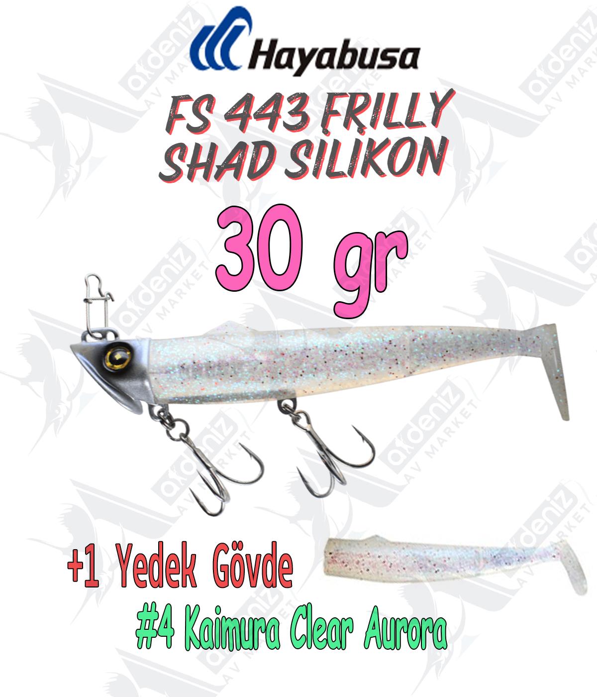 Hayabusa Frilly Shad FS 443 Silikon Sahte Balık 30gr Color:4 Kaimura Clear AuroraHAYABUSA