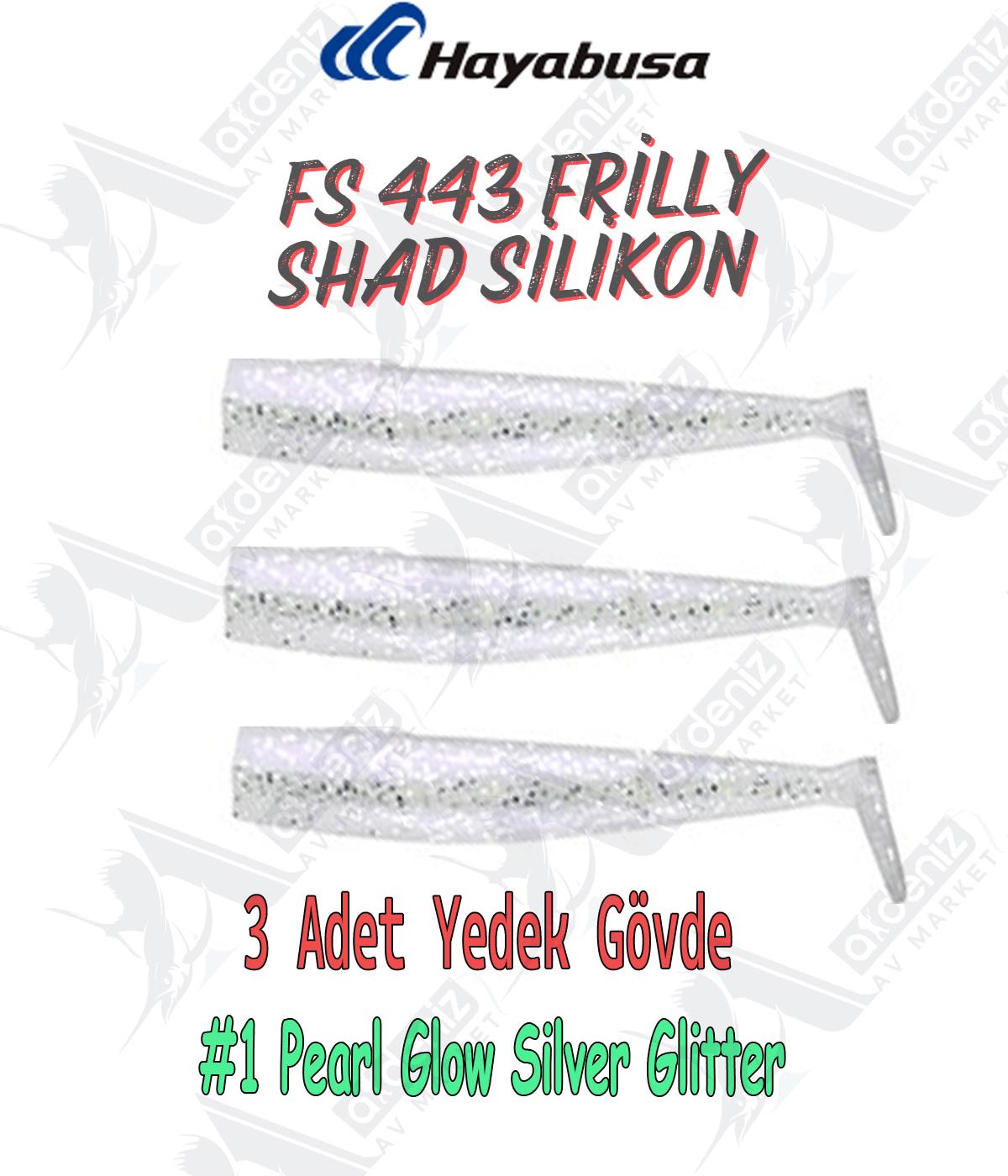 Hayabusa Frilly Shad FS 444 Silikon Balık Yedek Gövde 3 Adet Color:1 HAYABUSA