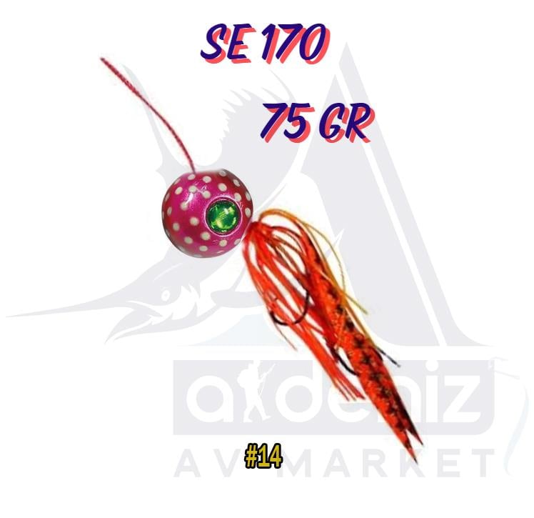 Hayabusa SE 170 Free Slide VS 75grTai Rubber Montajlı Set Jig Yem #14HAYABUSA