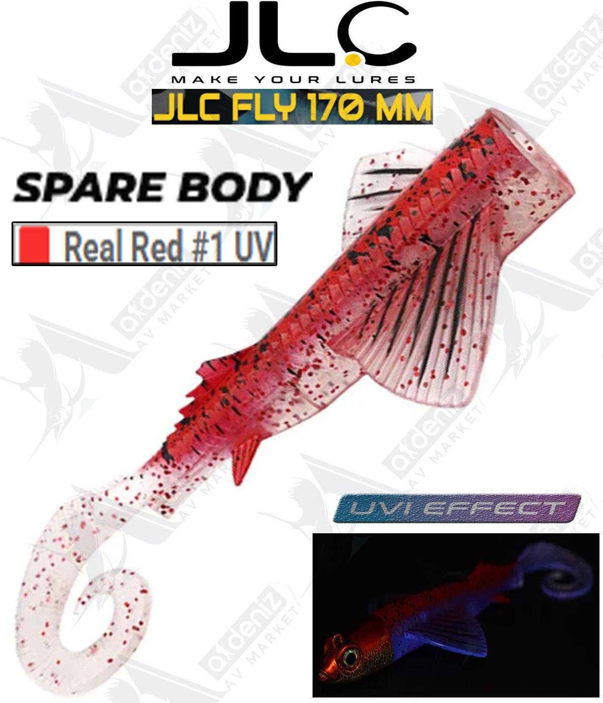 JLC Jigging A La Carta FLY Body 170 mm Silikon Balık (Yedek Gövde) Color:Real Red #1 UVJLC JİGGİNG A LA CARTA