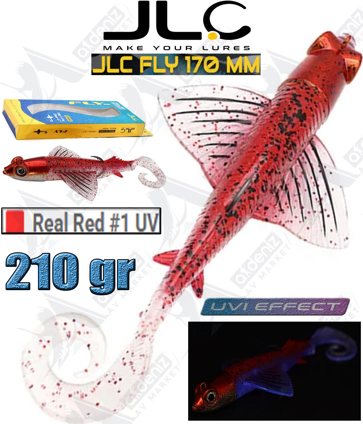 JLC Jigging A La Carta FLY Combo 170 mm 210 gr Silikon Uçan Balık Color:Real Red #1 UVJLC JİGGİNG A LA CARTA