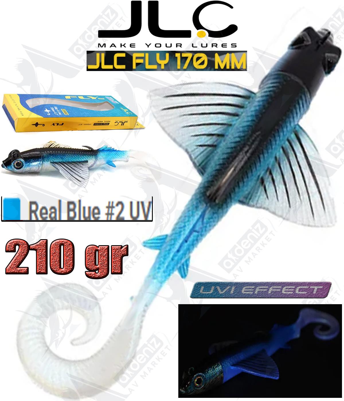 JLC Jigging A La Carta FLY Combo 170 mm 210 gr Silikon Uçan Balık Color:Real Blue #2 UVJLC JİGGİNG A LA CARTA