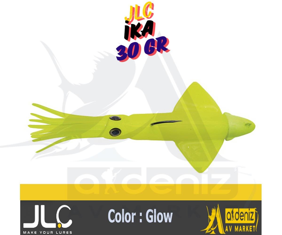 JLC Jigging A La Carta IKA 30 Gr #2 Glow fosforlu yeşil Combo Silikon Kalamar Yem