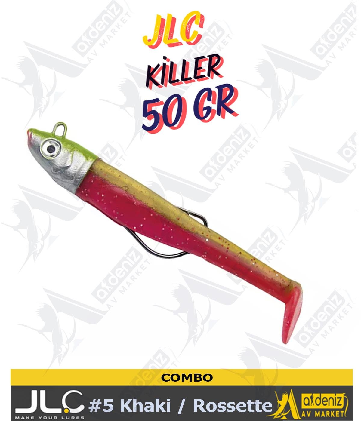 JLC Jigging A La Carta Killer Combo Silikon Balık 105 mm 50 gr #5 Khaki RosetteJLC JİGGİNG A LA CARTA
