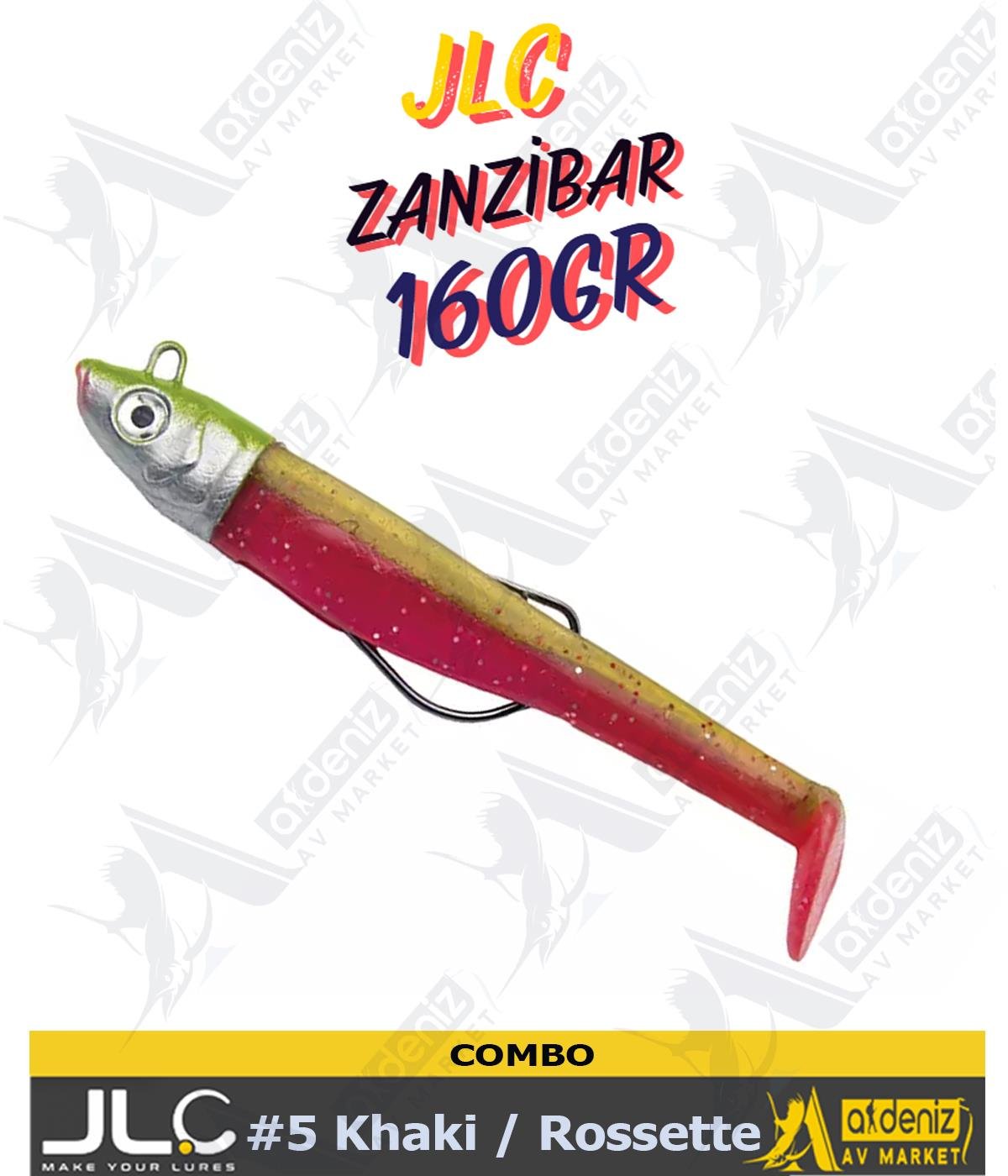 JLC Jigging A La Carta Zanzibar Combo Silikon Balık 150 mm 160 gr #5 Khaki RosetteJLC JİGGİNG A LA CARTA