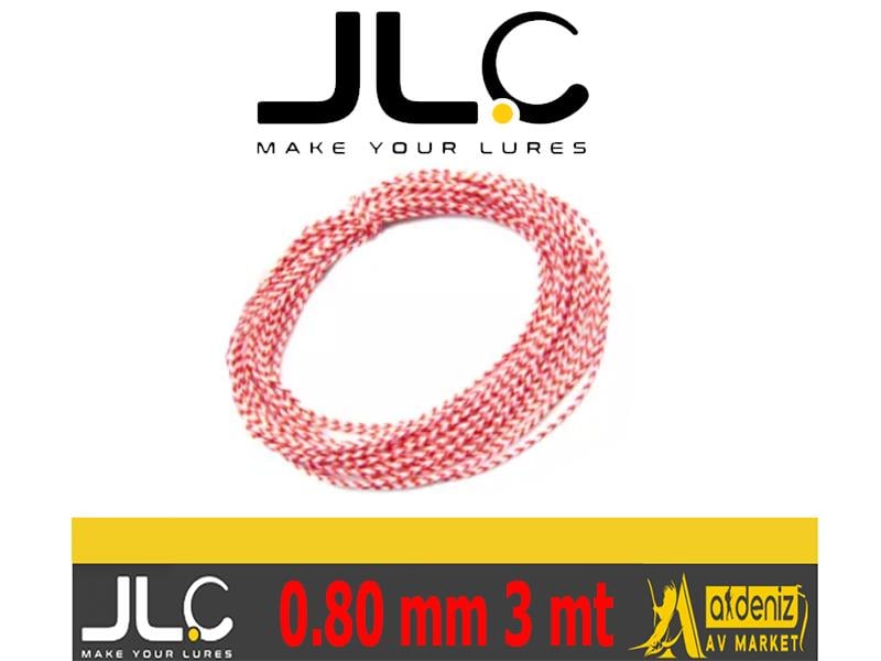 JLC Red/White Braided Thread Assist 8x 3 m 0.80 Kırmızı-Beyaz Asist İpiJLC JİGGİNG A LA CARTA
