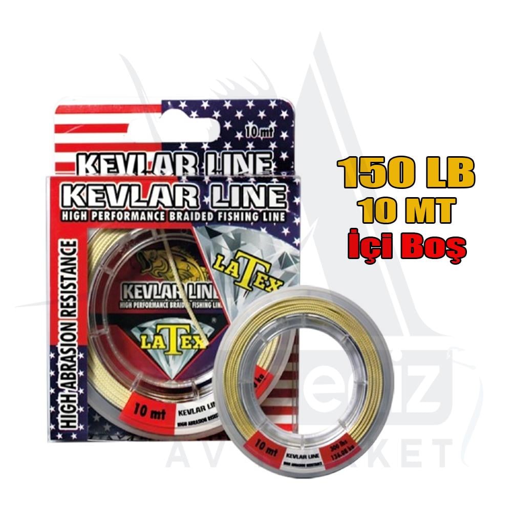 Latex Kevlar Line 150 Lb 10 mt Asist İpi Jigging Assist Line BROWN Kahve RengiLATEX