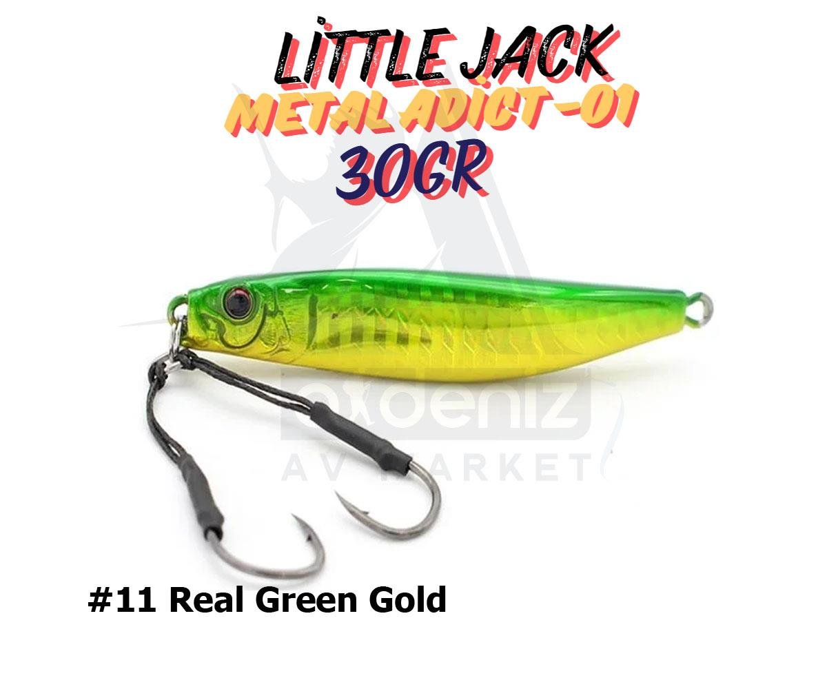 Little Jack Metal Adict-01 30 gr Jig Yem #11 Real Green GoldLİTTLE JACK