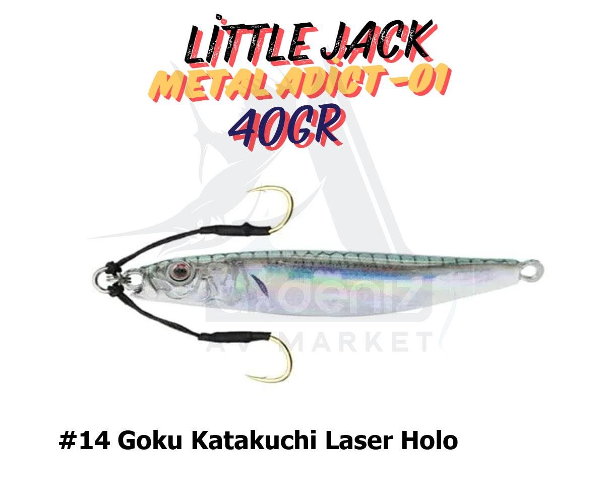 Little Jack Metal Adict-01 40 gr Jig Yem #14 Goku Katakuchi Laser HoloLİTTLE JACK