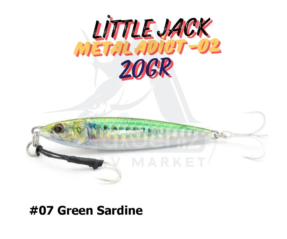 Little Jack Metal Adict-02 20 gr Jig Yem #07 Green SardineLİTTLE JACK