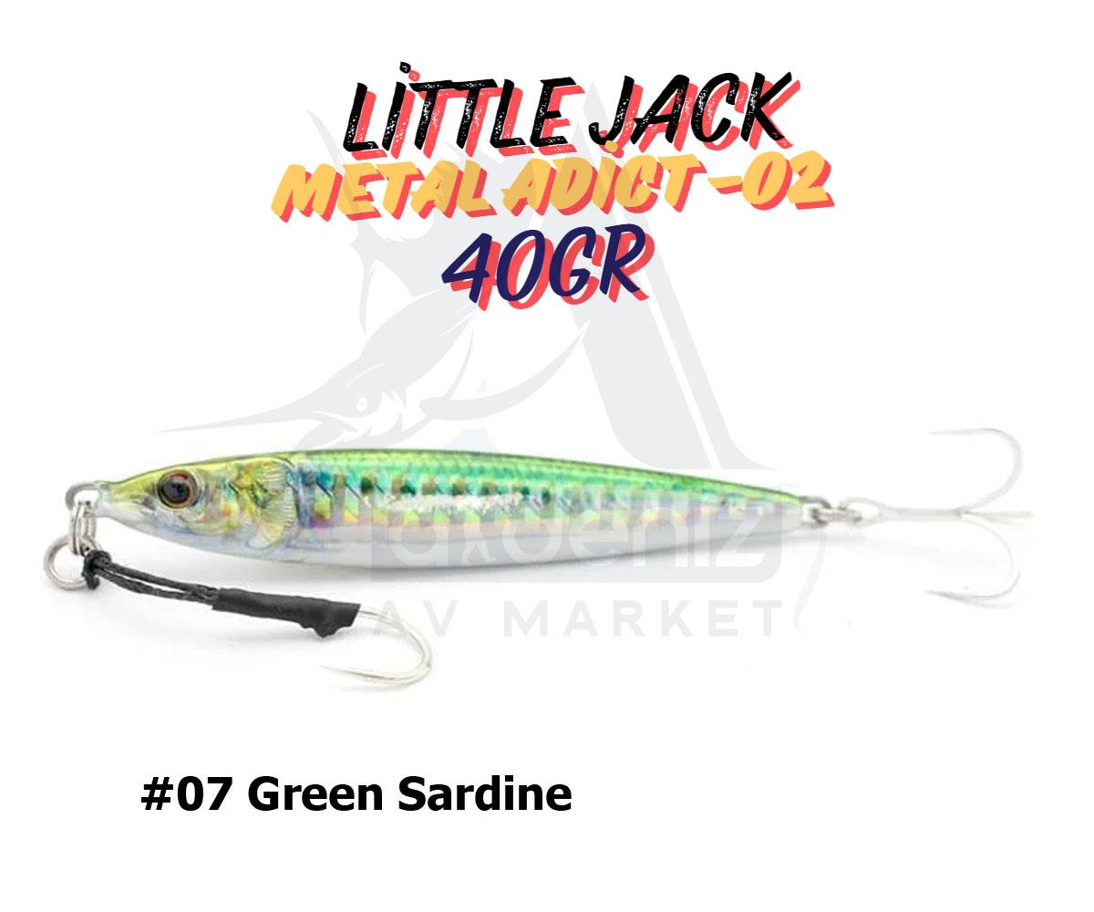 Little Jack Metal Adict-02 40 gr Jig Yem #07 Green SardineLİTTLE JACK