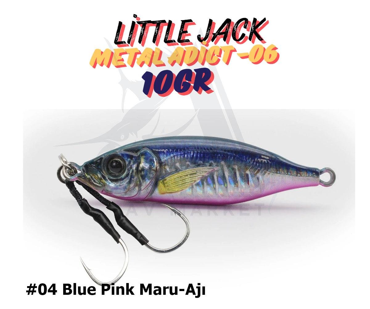 Little Jack Metal Adict-06 10 gr Jig Yem #04 Blue Pink Maru-AjıLİTTLE JACK