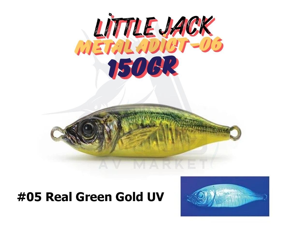 Little Jack Metal Adict-06 150 gr Jig Yem #05 Real Green Gold UVLİTTLE JACK