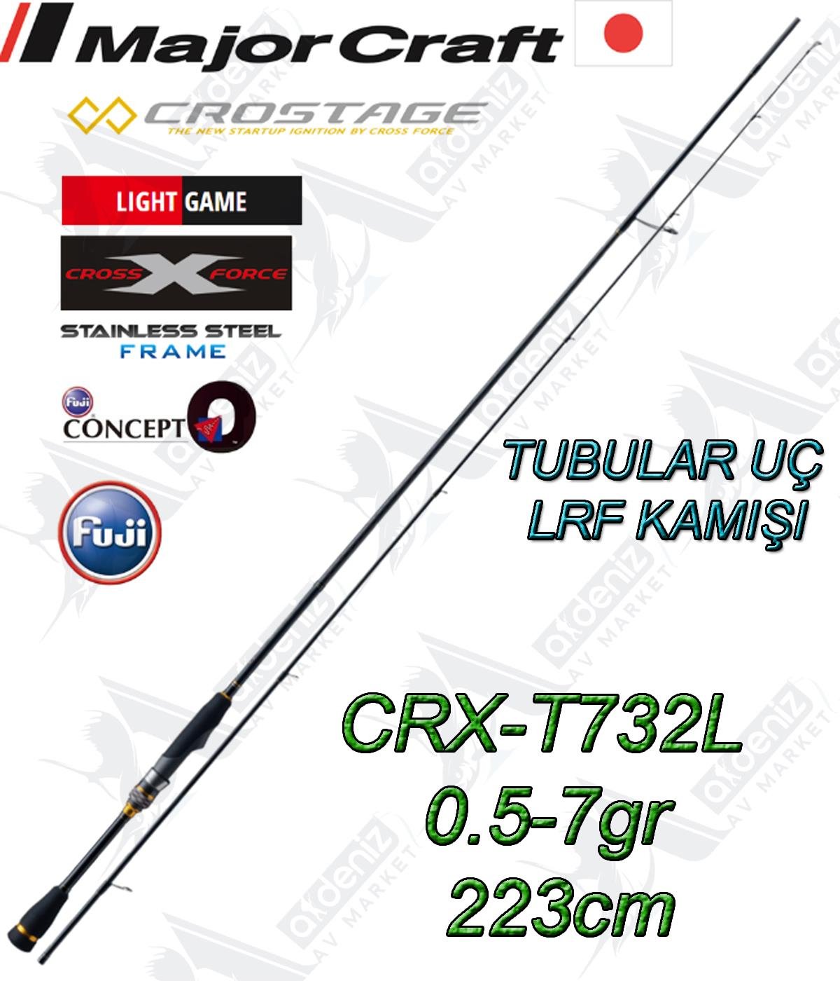 Major Craft New Crostage CRX-T732L LRF Mebaru Kamış 0.5-7 gr 223cm ( Tubular Uç )MAJOR CRAFT