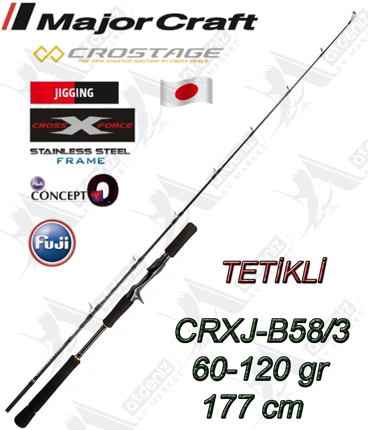 Major Craft New Crostage CRXJ-B58/3 Jigging Kamış 60-120gr 177cm (Tetikli-Saptan 2 Parça)MAJOR CRAFT