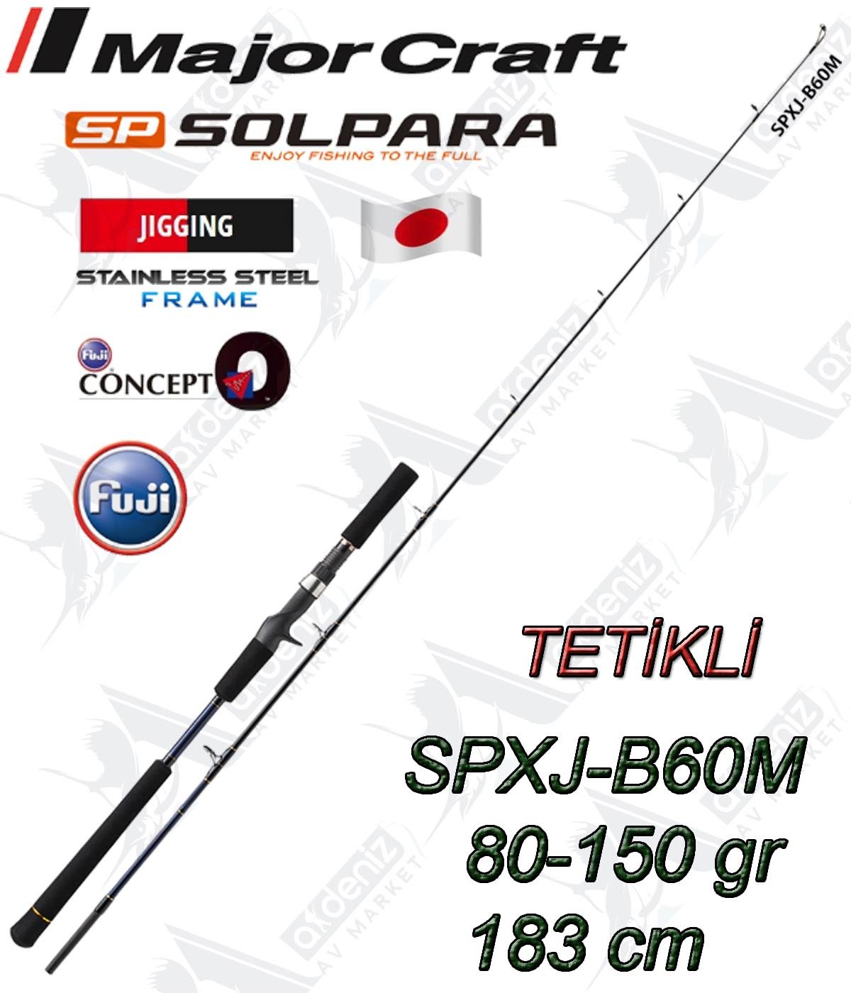 Major Craft Solpara New SPXJ-B60M Jigging Kamış 80-150gr 183cm (Tetikli-Saptan 2 Parça)MAJOR CRAFT