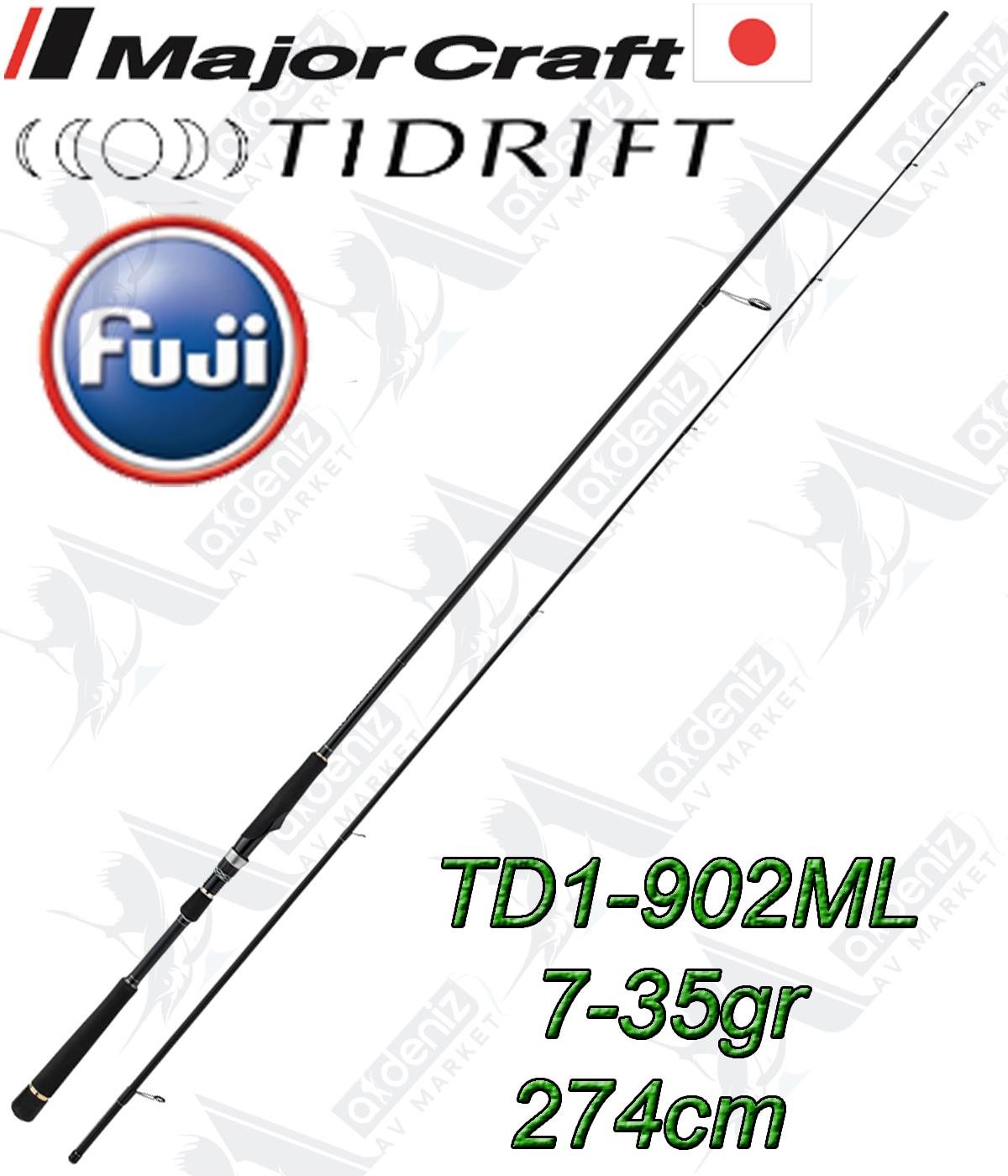 Major Craft Tidrift 1G TD1-902ML Seabass 2 Parça Spin Kamışı 7-35gr 275cmMAJOR CRAFT
