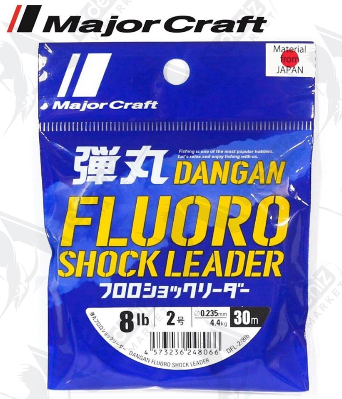 MC Major Craft Dangan Fluoro Shock Leader DFL 0.235mm 8Lb (4.4kg) Pe#2 30mt.MAJOR CRAFT