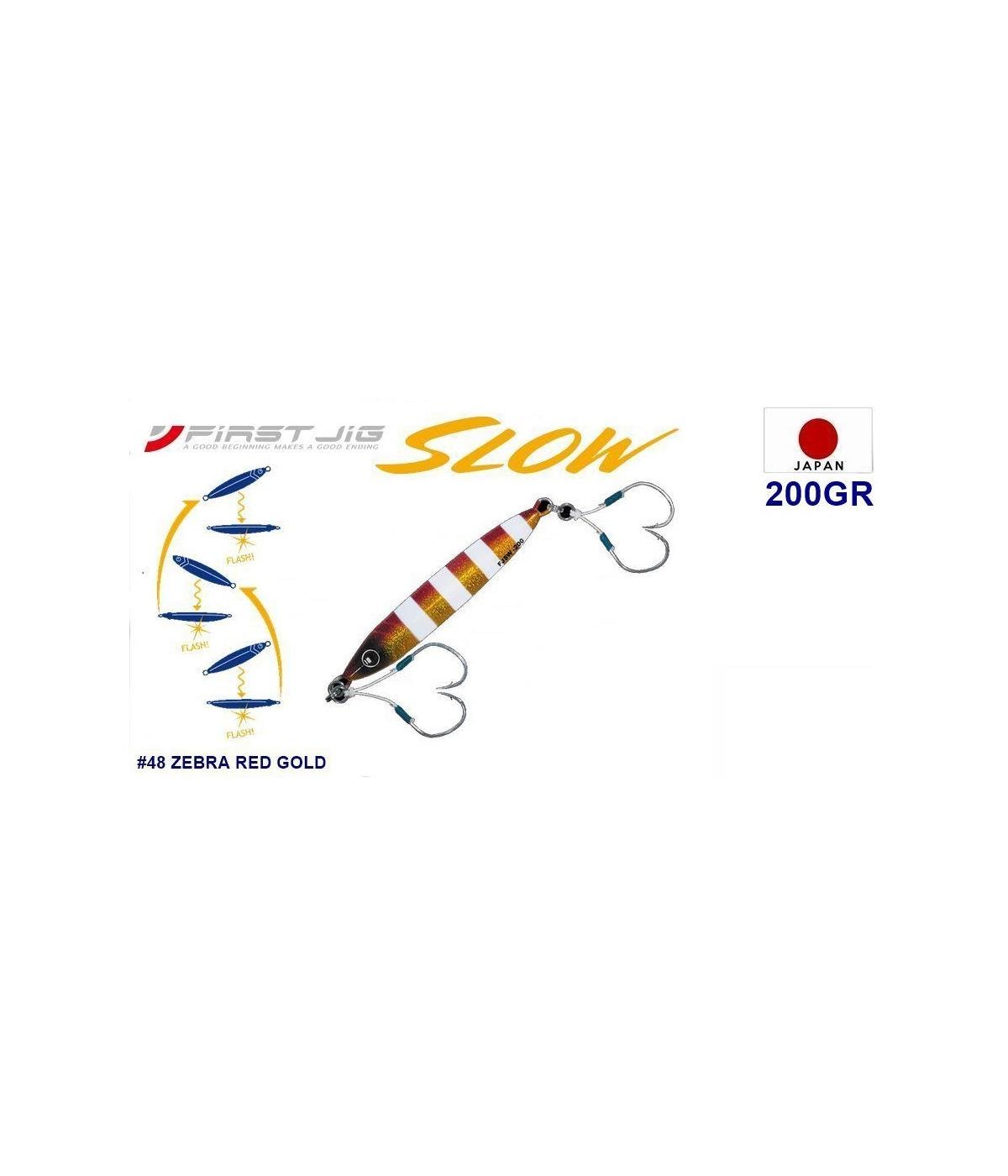 MC Major Craft First Jig Slow FJSW-200 Metal Yem 200 gr #ZEBRA RED GOLD 048MAJOR CRAFT