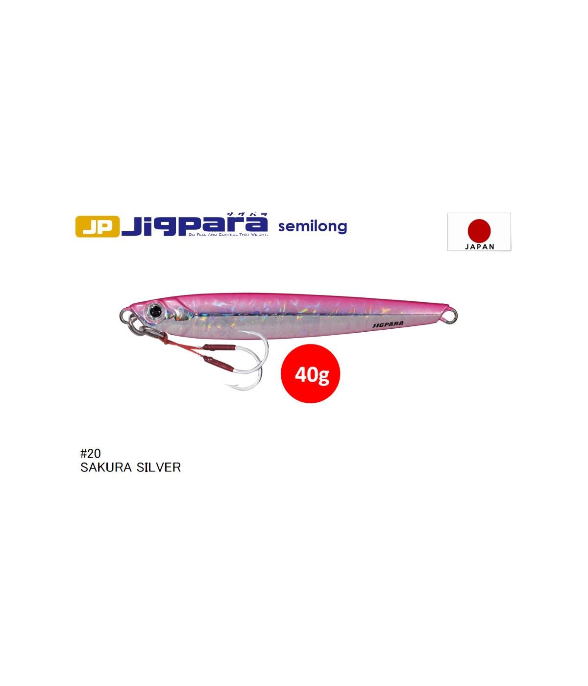 MC Major Craft Jigpara Semi Long JPSL-40 Metal Jig Yem 40 gr #Sakura Silver 20MAJOR CRAFT