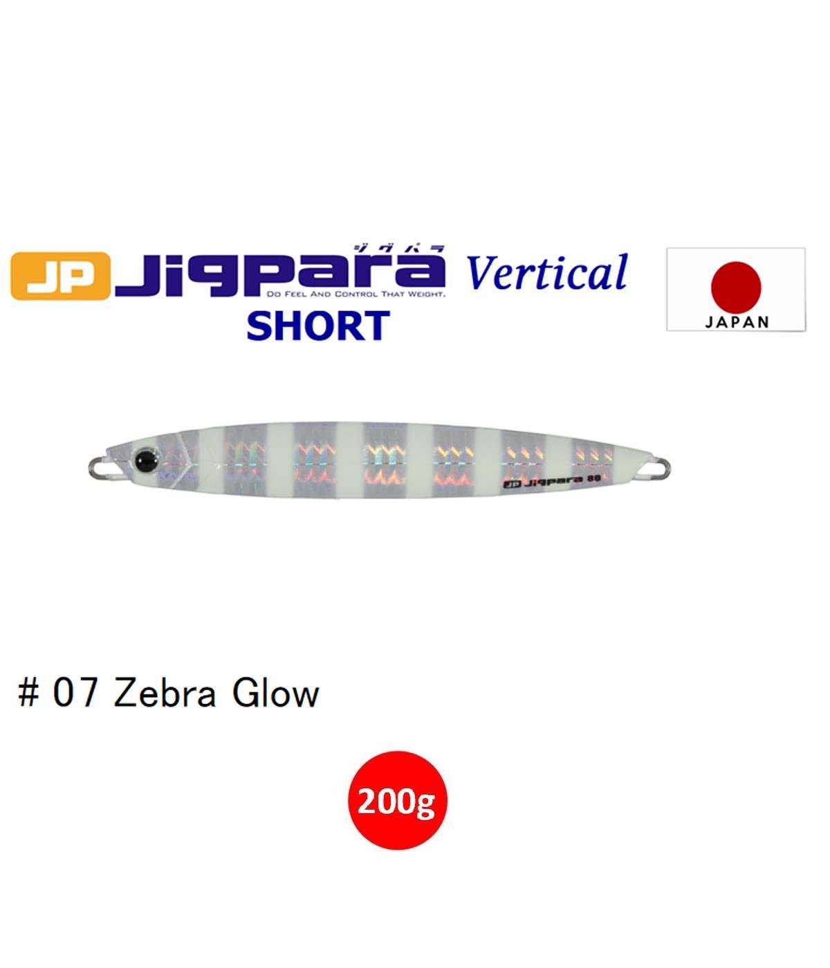 MC Major Craft Jigpara Vertical Short JPV-200 Metal Jig Yem 200 gr #Zebra Glow 07MAJOR CRAFT