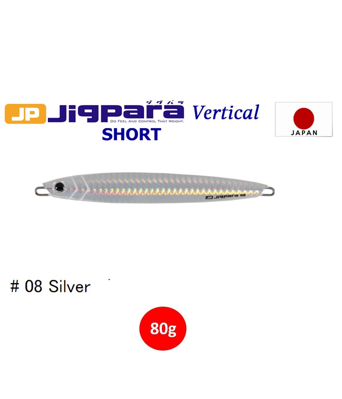 MC Major Craft Jigpara Vertical Short JPV-80 Metal Jig Yem 80 gr #Silver 08MAJOR CRAFT