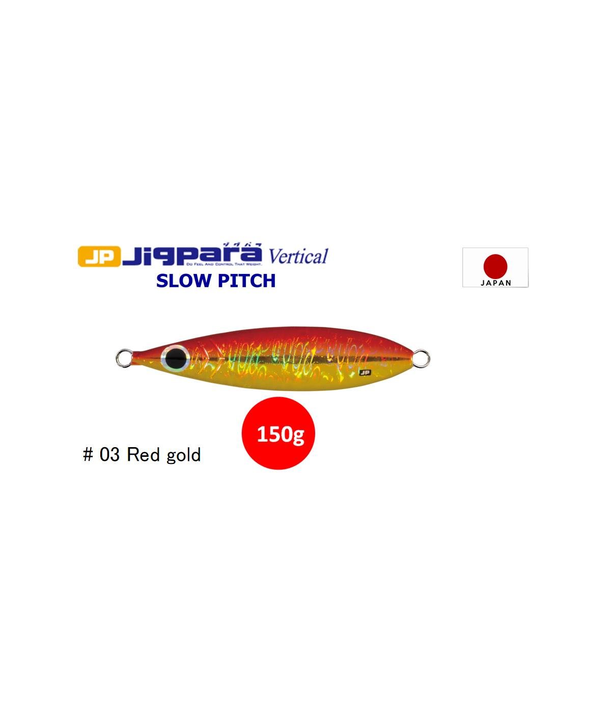 MC Major Craft Jigpara Vertical Slow Pitch Jig JPVSP-150gr Metal Yem 150 gr #RED GOLD 03MAJOR CRAFT