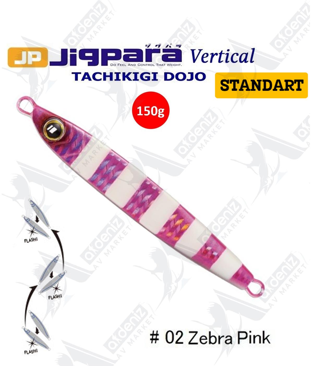 MC Major Craft Jigpara Vertical Tachikigi Dojo Standart TJD-ST-150 gr Jig Yem #Zebra Pink 002MAJOR CRAFT