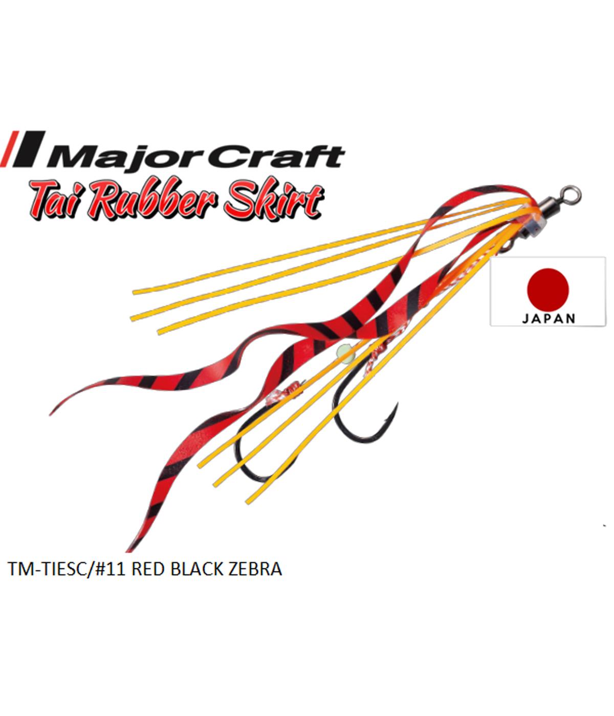 MC Major Craft Tai Rubber İğneli Yedek Etek TM-TIESC/#011 Red/Black ZebraMAJOR CRAFT