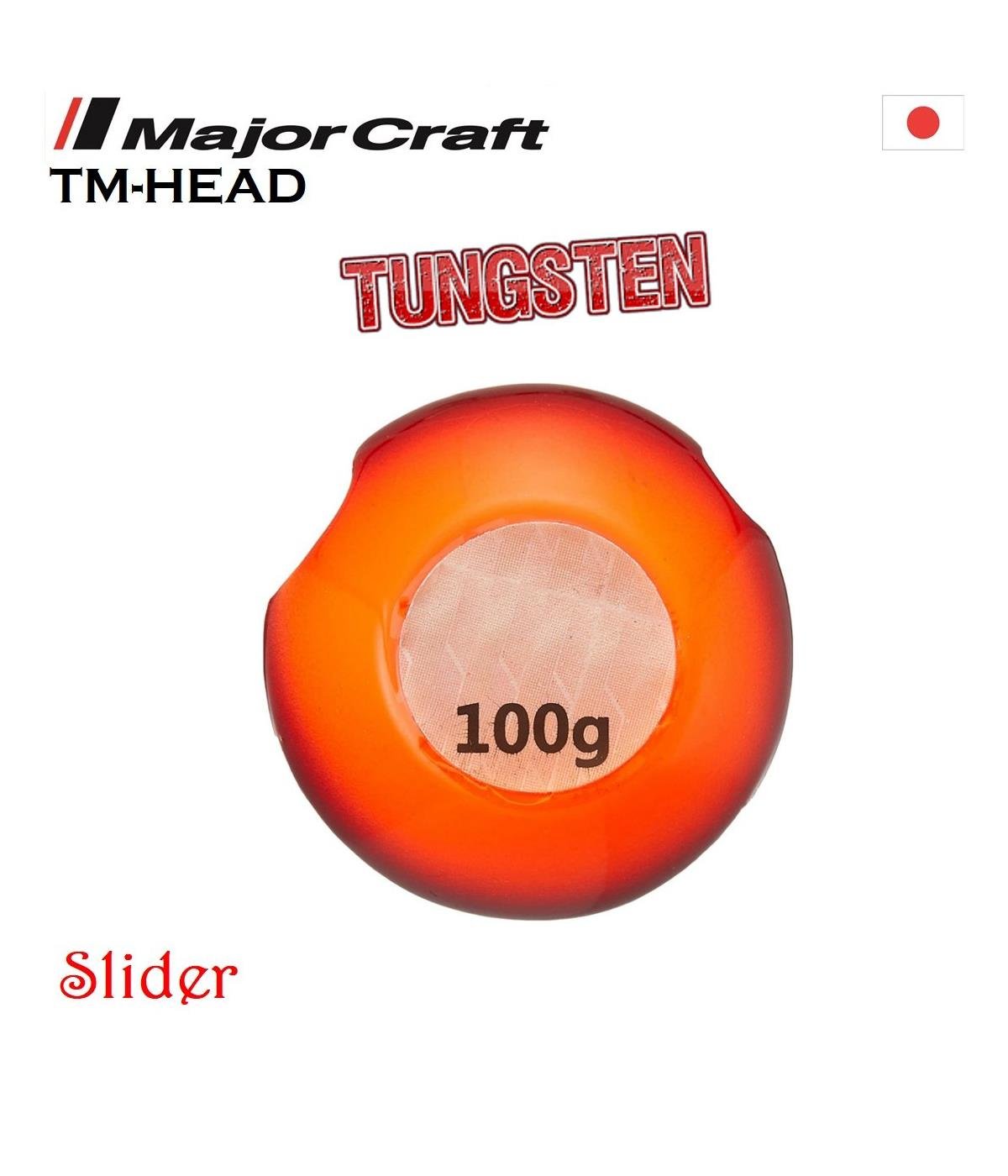 MC Major Craft TMTG-Tungsten Head Slider 100g #02 Orange RedMAJOR CRAFT