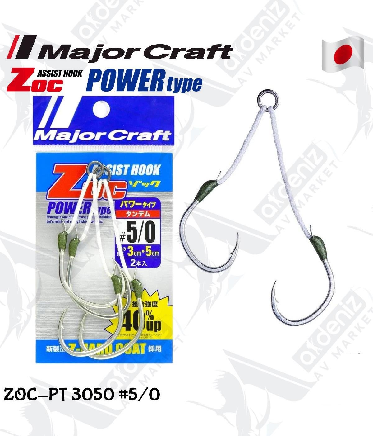 MC Major Craft ZOC-PT-3050 Power Type Çiftli Asist İğne #5/0MAJOR CRAFT
