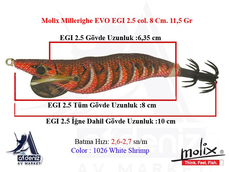 Millerighe EVO Egi 2.5 8 Cm. 11,5 Gr. #1019 Rusty Shrimp